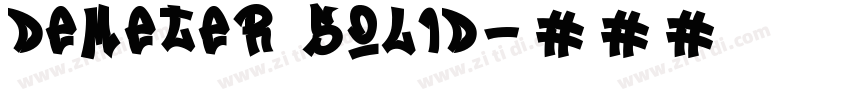 Demeter Solid字体转换